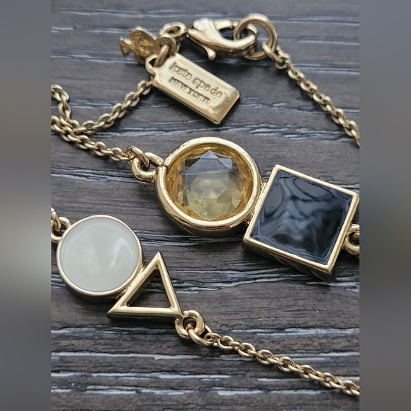 KATE SPADE gold tone Ipanema Tile station scattered necklace - Picture 7 of 7